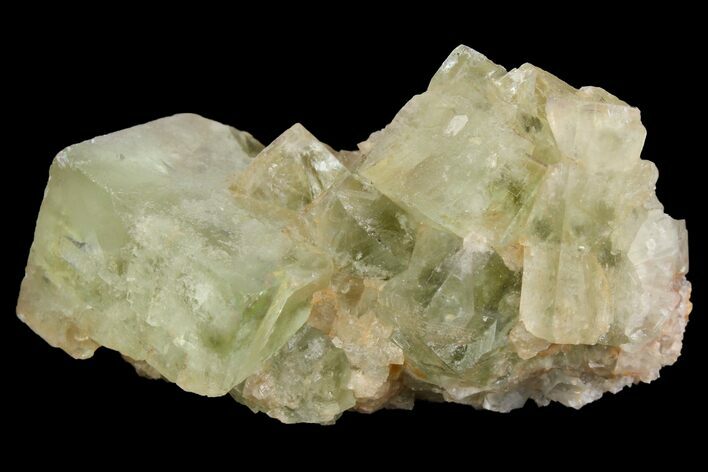 Light-Green, Cubic Fluorite Crystal Cluster - Morocco #138236